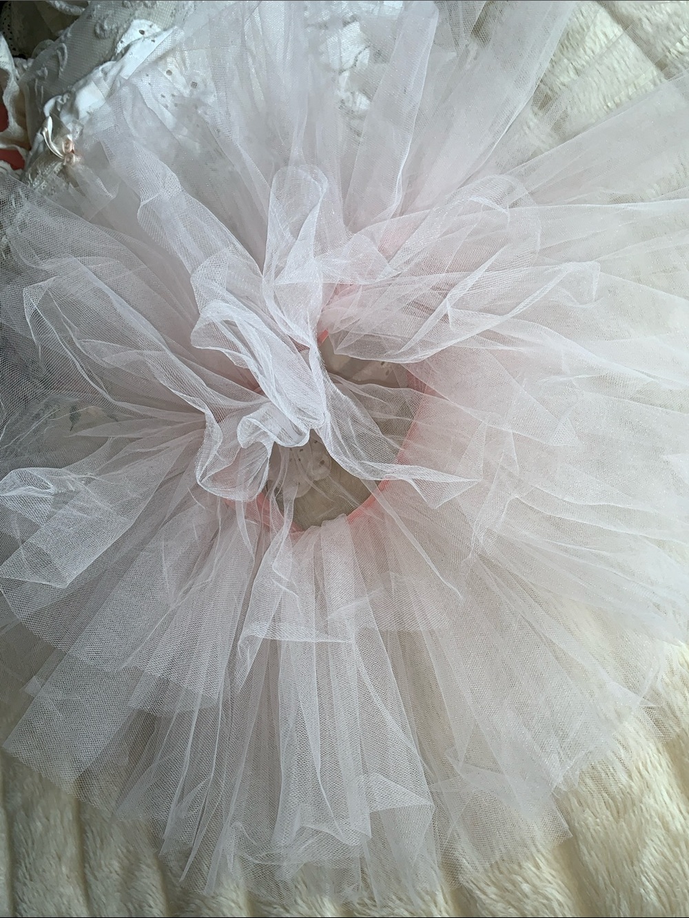 Y2K authentic ballet dance pink frilly crinoline tutu M L
